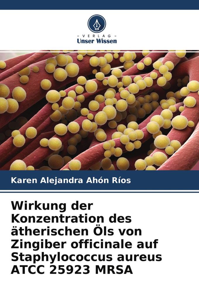 Wirkung der Konzentration des ätherischen Öls von Zingiber officinale auf Staphylococcus aureus ATCC 25923 MRSA