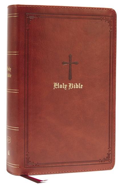 KJV Holy Bible: Large Print Single-Column with 43000 End-Of-Verse Cross References Brown Leathersoft Personal Size Red Letter Comfort Print: King James Version
