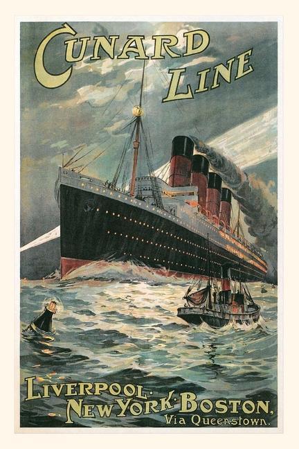 Vintage Journal Cunard Lines Travel Poster
