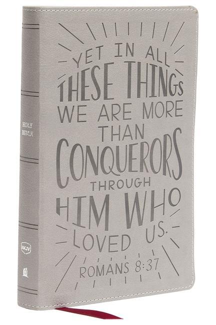 Nkjv Holy Bible for Kids Verse Art Cover Collection Leathersoft Gray Comfort Print
