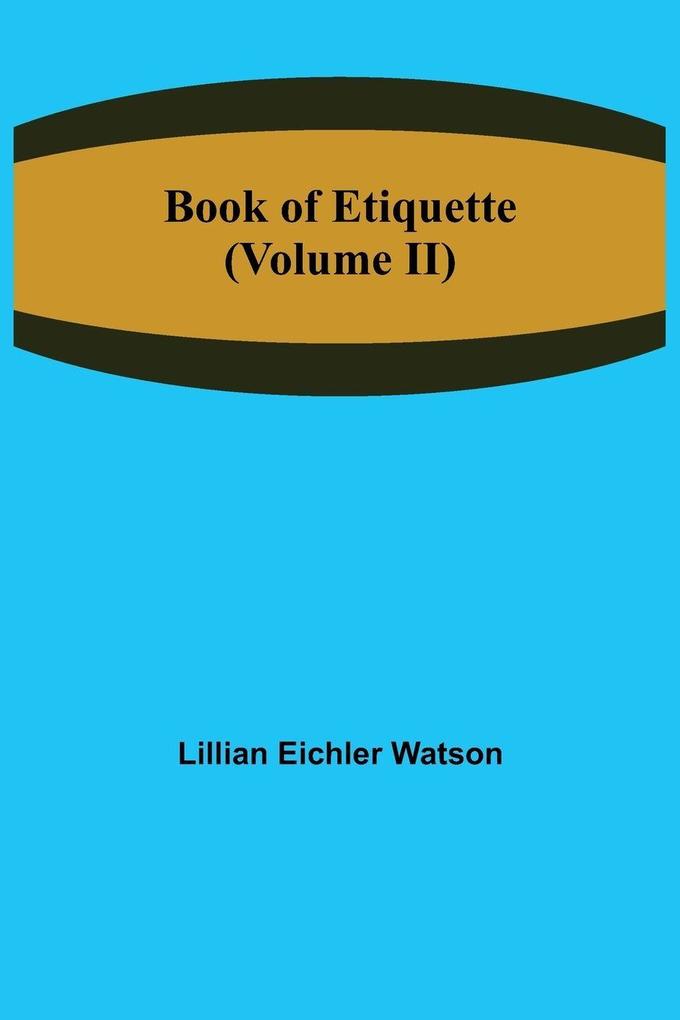 Book of Etiquette (Volume II)