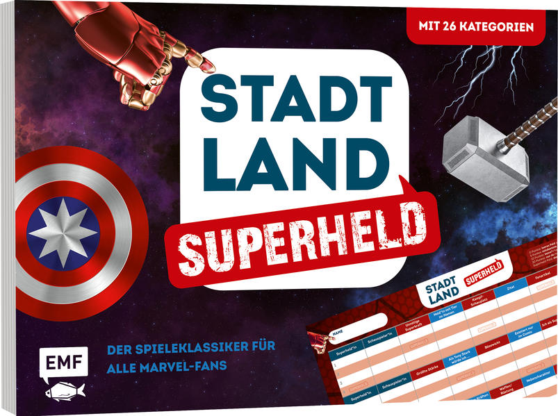 Stadt Land Superheld - Der Spieleklassiker für alle Marvel-Fans