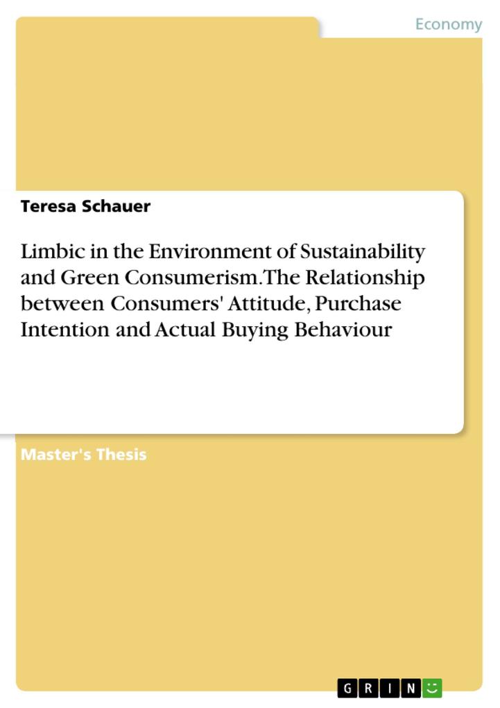 Limbic in the Environment of Sustainability and Green Consumerism. The Relationship between Consumers‘ Attitude Purchase Intention and Actual Buying Behaviour