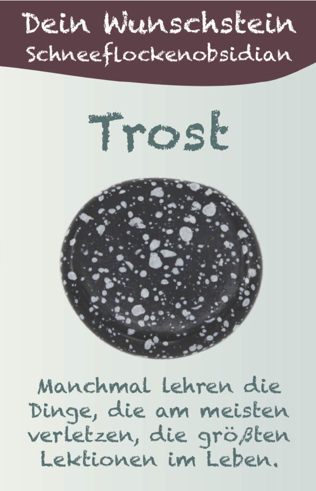 Dein Wunschstein Schneeflockenobsidian - Trost