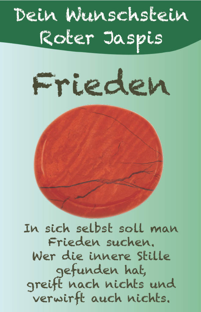 Dein Wunschstein Jaspis rot - Frieden