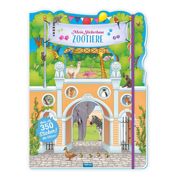 Trötsch Stickerbuch Mein Stickerhaus Zootiere