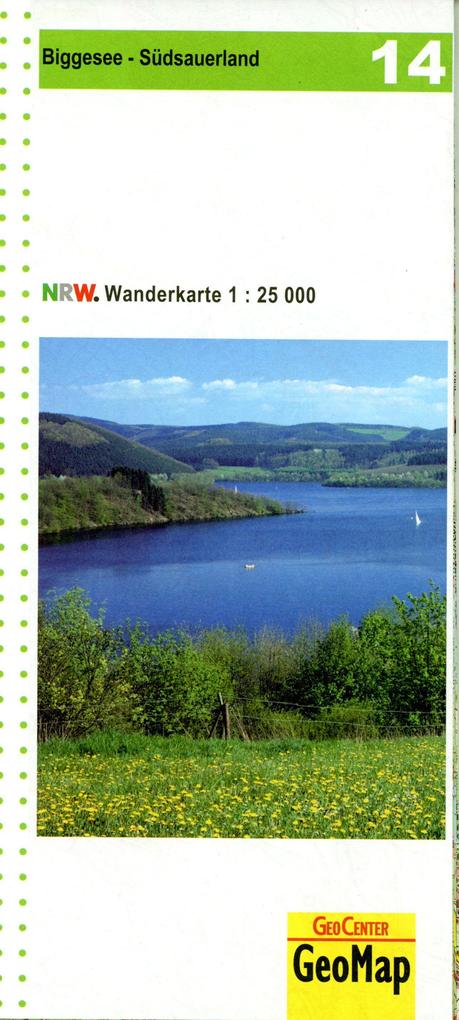 Biggesee - Südsauerland 1:25.000 Blatt 14 topographische Wanderkarte NRW