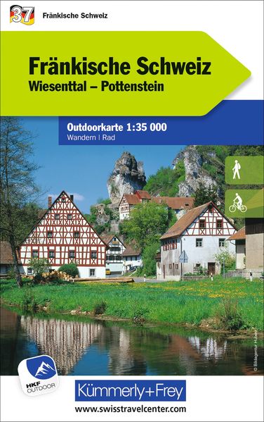 Fränkische Schweiz Wiesenttal Pottenstein Nr. 37 Outdoorkarte Deutschland 1:35 000