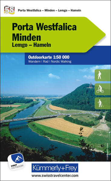 Porta Westfalica - Minden Lemgo Hameln Nr. 58 Outdoorkarte Deutschland 1:50 000