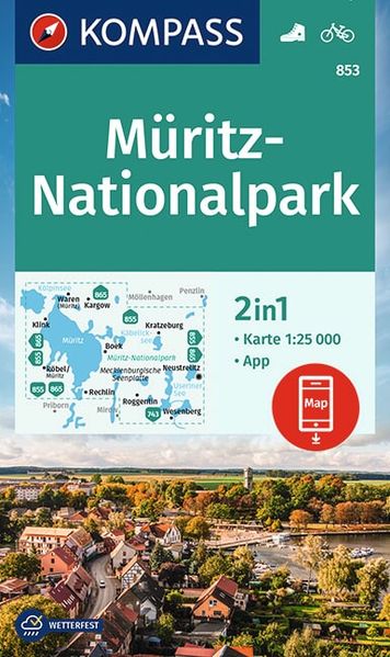 KOMPASS Wanderkarte 853 Müritz-Nationalpark 1:25.000