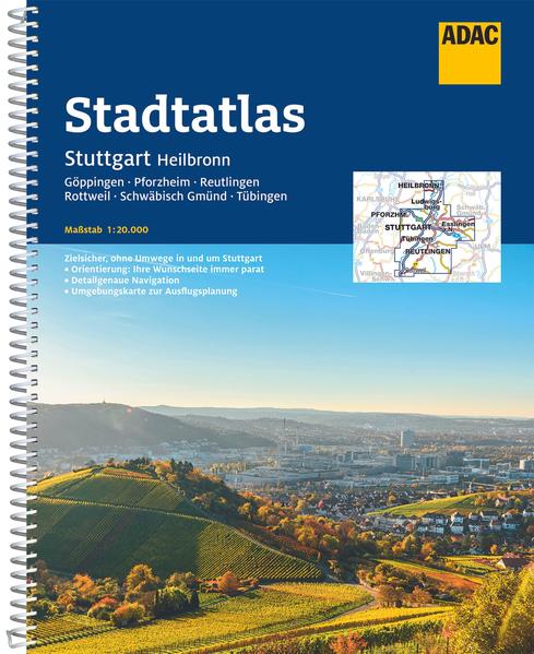 ADAC Stadtatlas Stuttgart Heilbronn 1:20.000