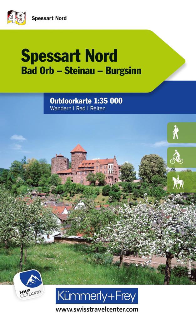 Spessart Nord Bad Orb Steinau Burgsinn Nr. 49 Outdoorkarte Deutschland 1:35 000
