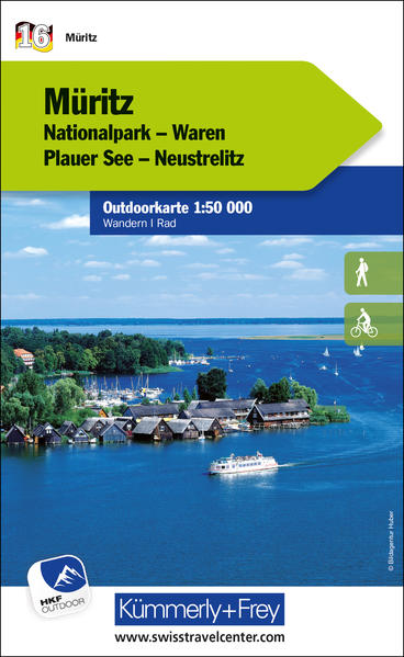 Müritz Nationalpark Waren Plauer See Neustrelitz Nr. 16 Outdoorkarte Deutschland 1:50 000