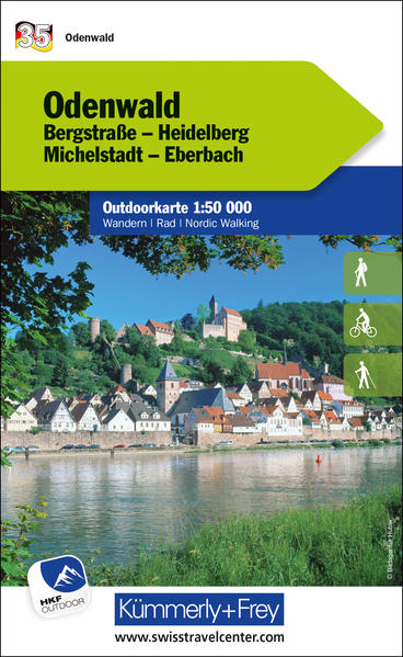 Odenwald Bergstrasse Heidelberg Michelstadt Eberbach Nr. 35 Outdoorkarte Deutschland 1:50 000
