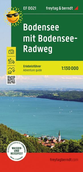 freytag & berndt Freizeitkarte Bodensee mit Bodensee-Radweg Erlebnisführer 1:130.000