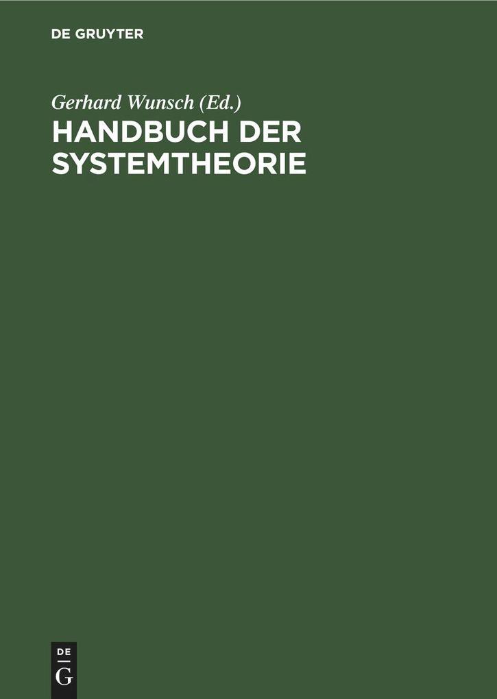 Handbuch der Systemtheorie