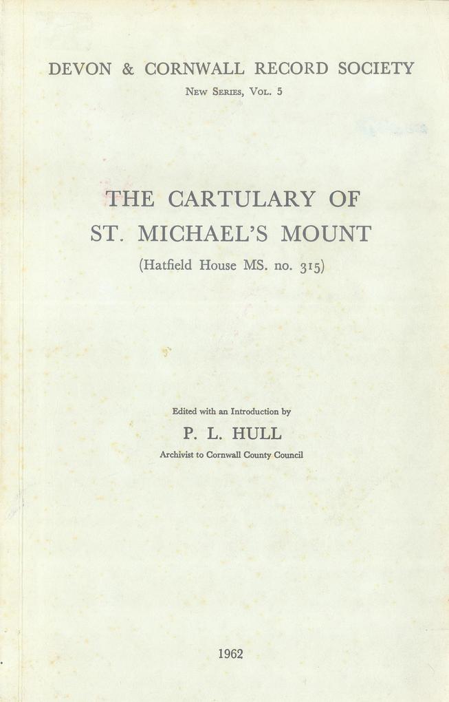 The Cartulary of St Michael‘s Mount
