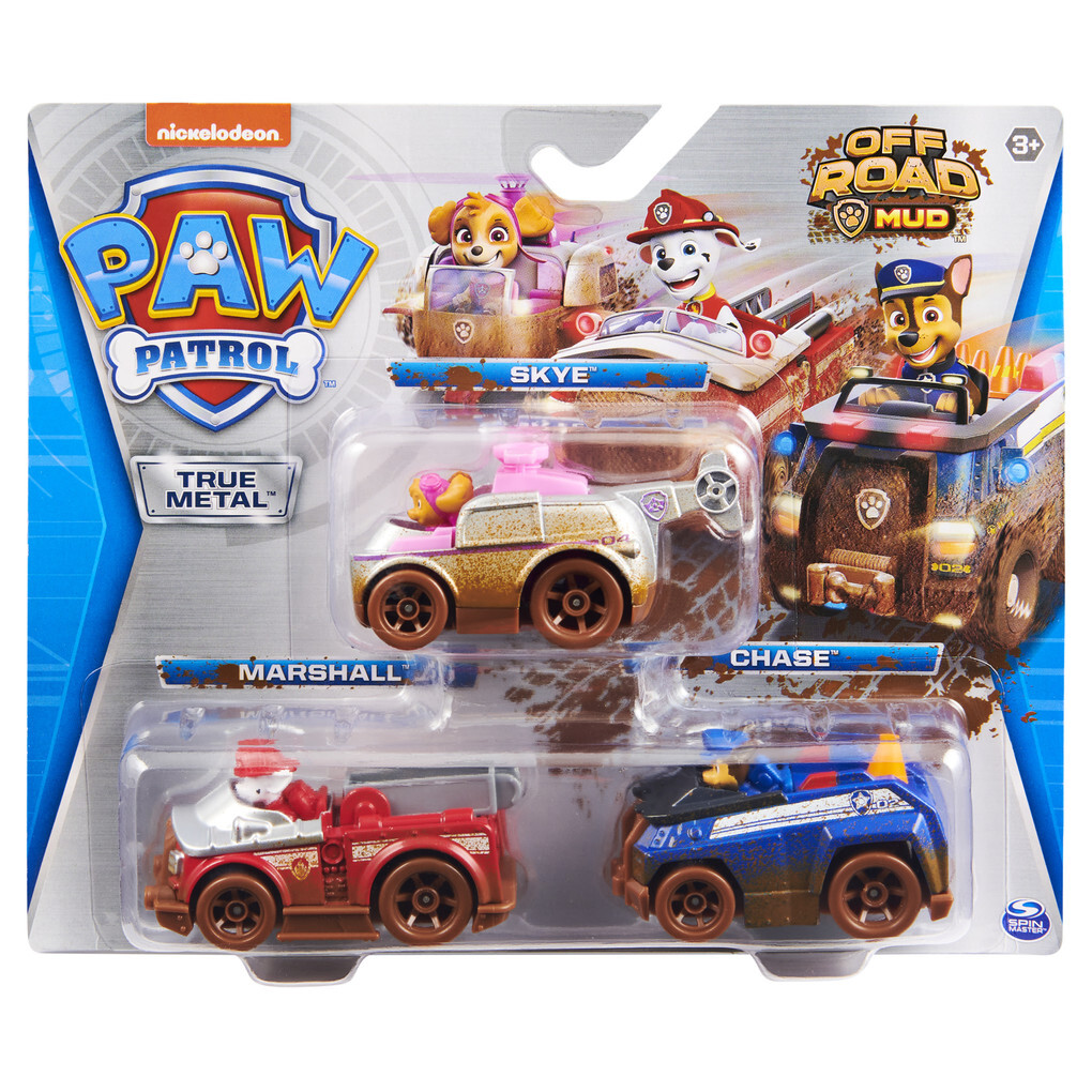 Image of Spin Master - Paw Patrol - True Metal 3er-Pack mit 3 Metall-Spielzeugautos