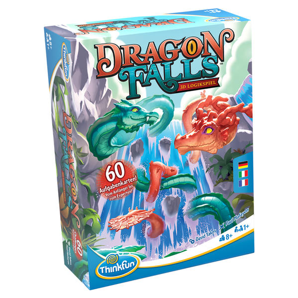 Image of ThinkFun 76496 Dragon Falls - 3D Logikspiel für Kinder und Erwachsene Brettspiel ab 1 Spieler ab 8 Jahren