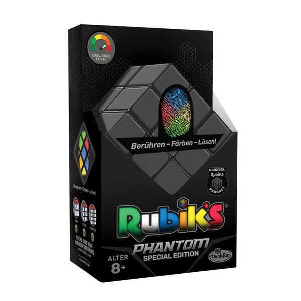 Image of ThinkFun 76514 Rubik's Phantom der Zauberwürfel 3x3 von Rubik's im schwarzen Gewand - Das ideale Knobelspiel für Erwachsene und Kinder ab 8 Jahren