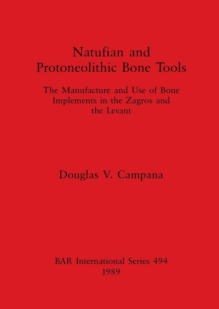 Natufian and Protoneolithic Bone Tools