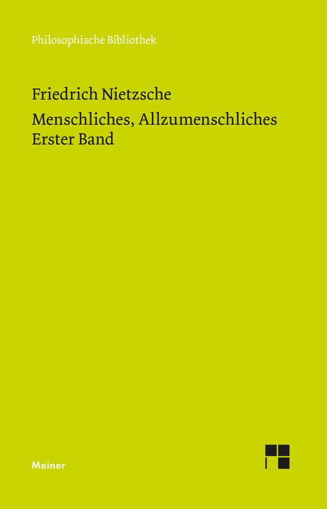 Menschliches Allzumenschliches 1 (Neue Ausgabe 1886)