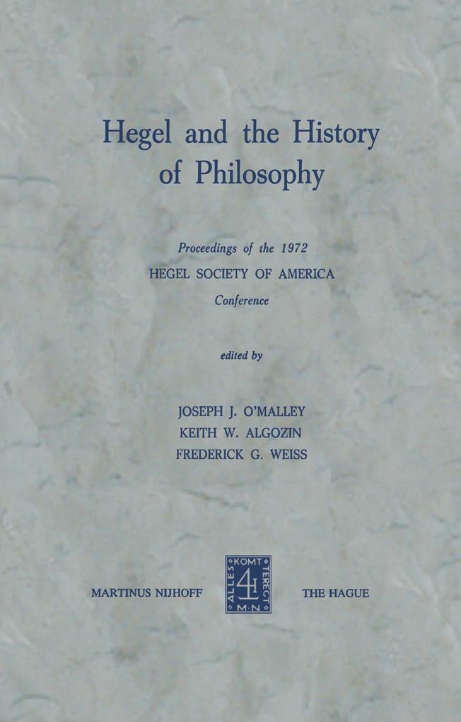 Hegel and the History of Philosophy