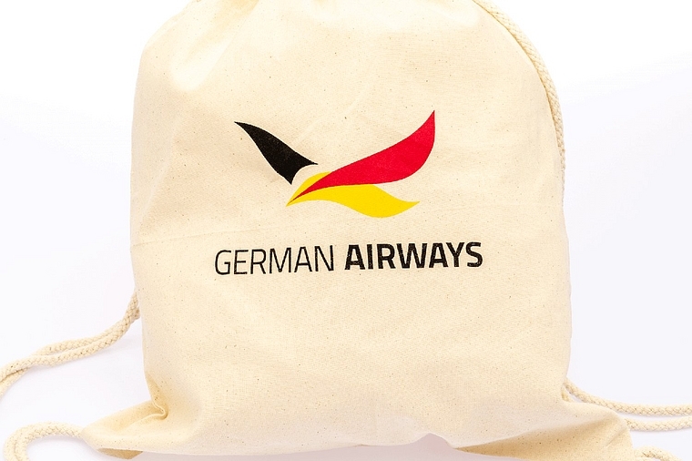 GERMAN AIRWAYS Turnbeutel Baumwolle 5L