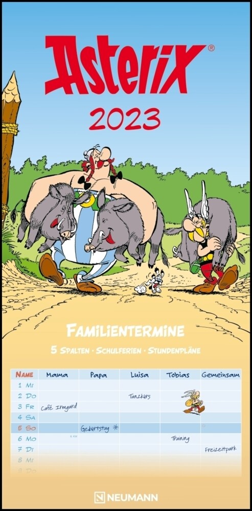 Asterix 2023 Familienplaner - Familien-Timer - Termin-Planer - Kids - Kinder-Kalender - Familien-Kal