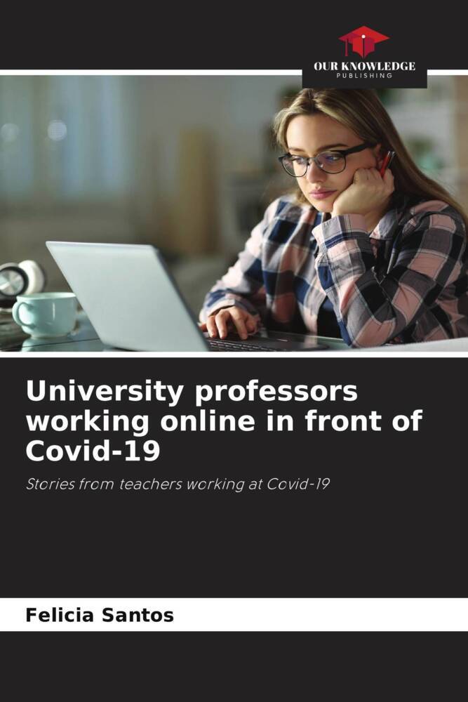 University professors working online in front of Covid-19