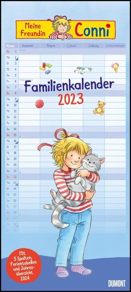 Image of Conni Familienkalender 2023 - Wandkalender - Familienplaner mit 5 Spalten - Format 22 x 495 cm