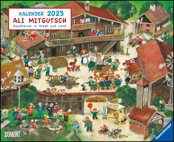 Image of Ali Mitgutsch 2023 - Wimmelbilder - DUMONT Kinder-Kalender - Querformat 52 x 425 cm - Spiralbindung