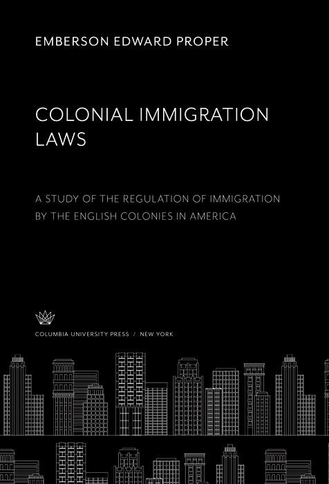 Colonial Immigration Laws