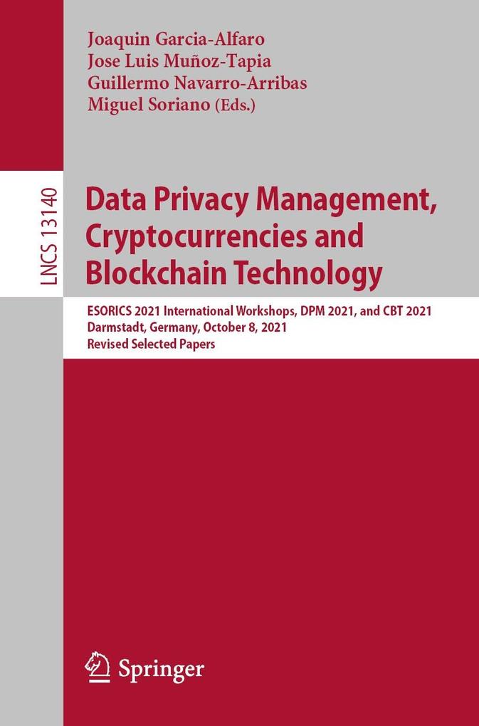 Data Privacy Management Cryptocurrencies and Blockchain Technology