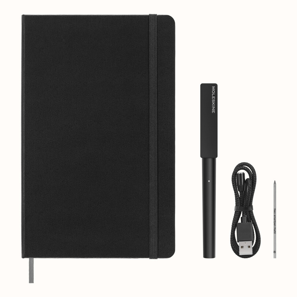 Moleskine Smart Writing Set Smart Pen+ 3 Smart Notebook Large/A5 Liniert Schwarz