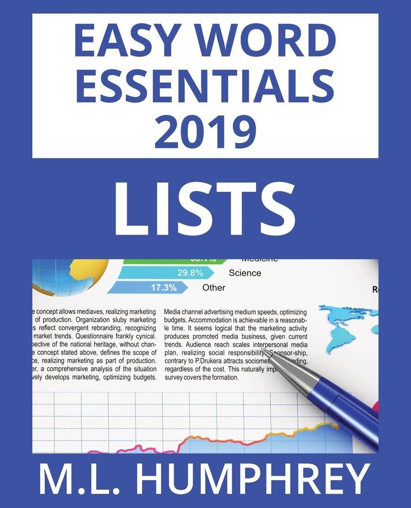 Word 2019 Lists