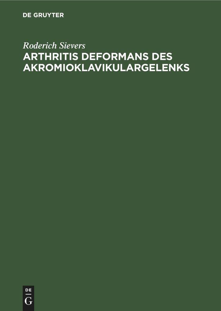Arthritis deformans des Akromioklavikulargelenks