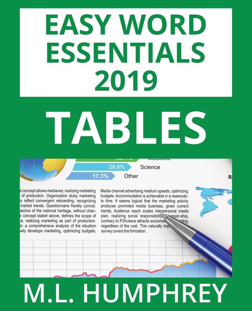 Word 2019 Tables