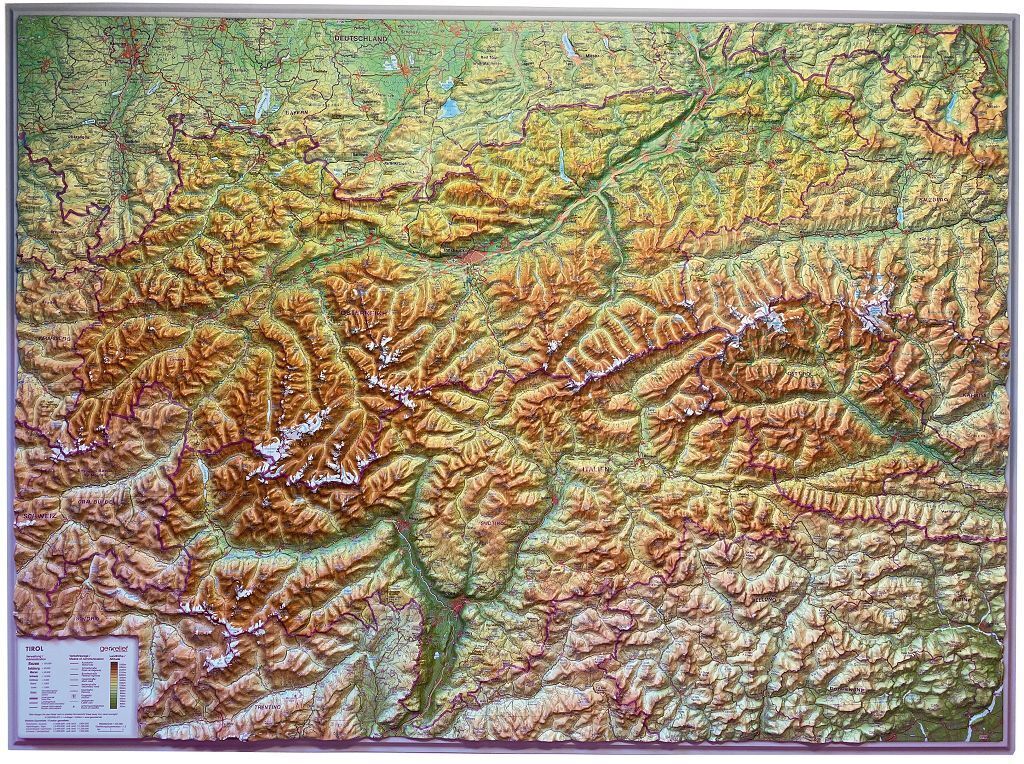 Tirol Reliefkarte 1:325.000