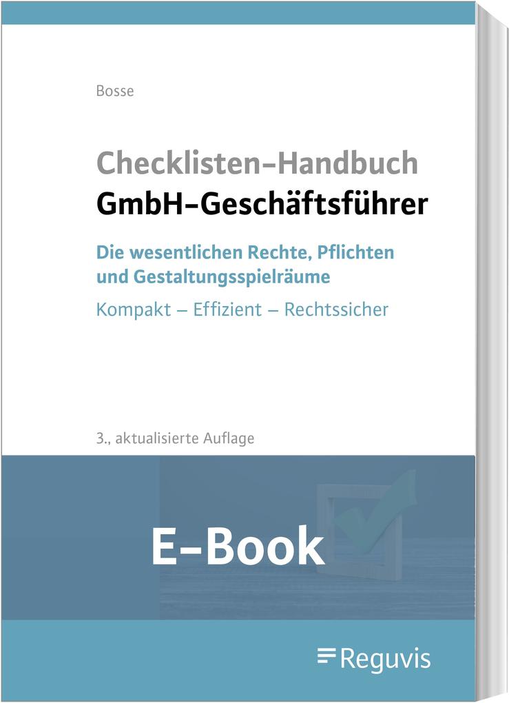 Checklisten Handbuch GmbH-Geschäftsführer (E-Book)