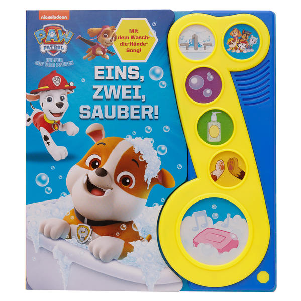 PAW Patrol - Eins zwei sauber! - Liederbuch mit Sound - Pappbilderbuch mit 6 Melodien und Geräusch