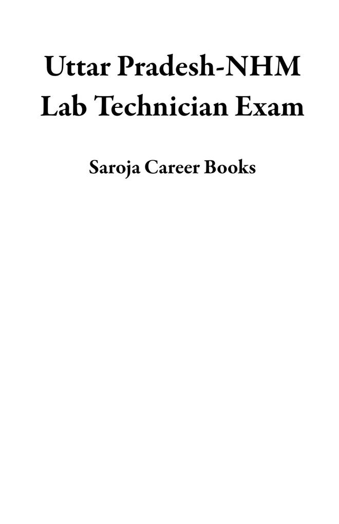 Uttar Pradesh-NHM Lab Technician Exam