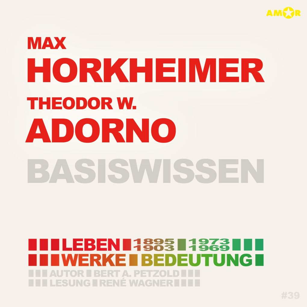 Max Horkheimer (1895-1973) und Theodor W. Adorno (1903-1969) - Leben Werk Bedeutung - Basiswissen