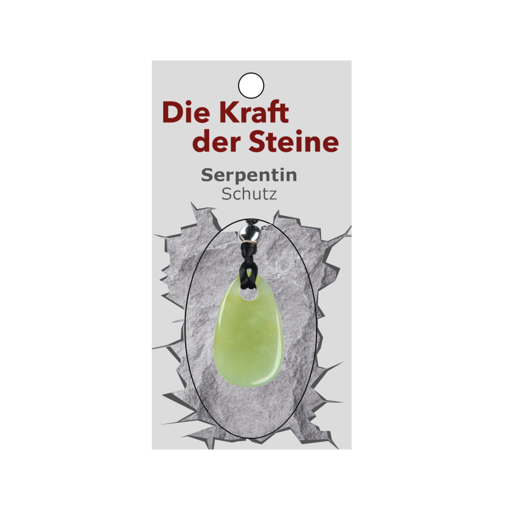 Kraftstein-Anhänger Serpentin (Schutz)