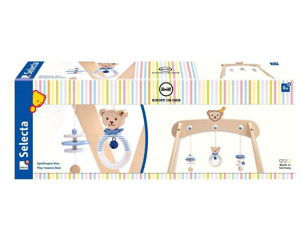 Selecta 64307 - Spieltrapez blau aus Massivholz 59 cm
