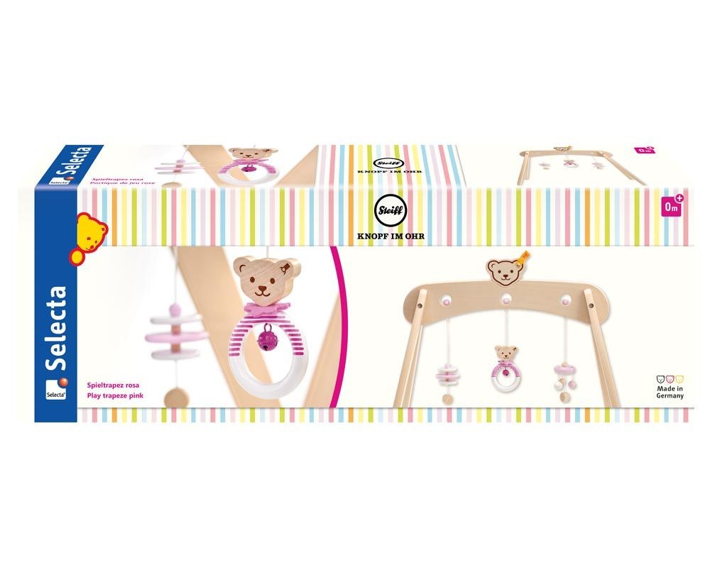 Selecta 64306 - Spieltrapez rosa aus Massivholz 59 cm