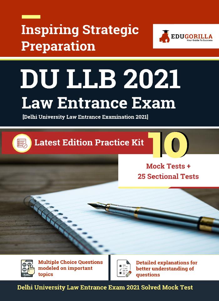 Delhi University LLB Exam 2021 (Undergraduate) | 10 Full-length Mock Tests + 25 Sectional Tests (Complete Solution) | Latest Pattern Kit 2021 Edition