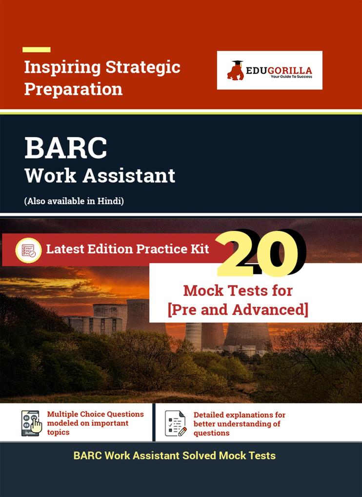 BARC Work Assistant 2022 | 20 Mock Tests (10 Preliminary Tests + 10 Advanced Tests)