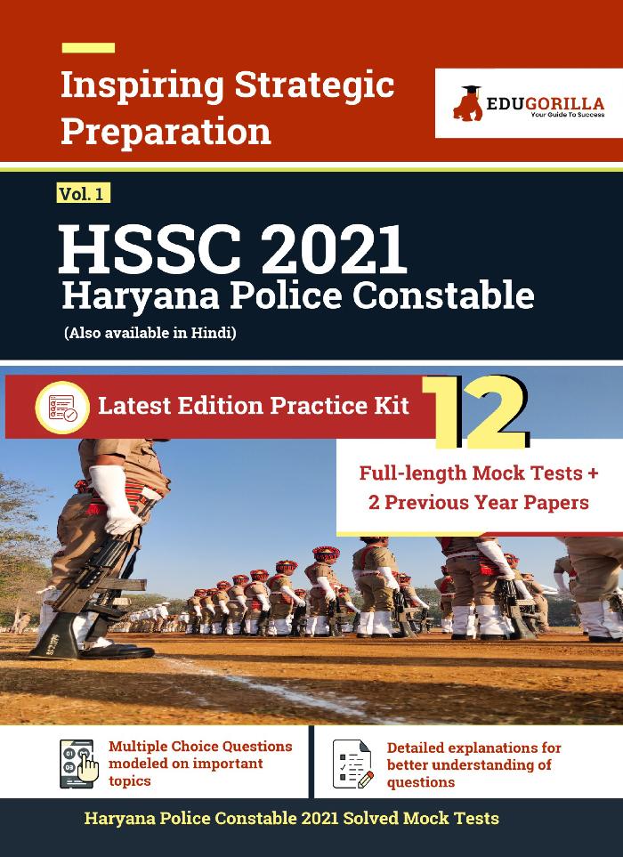 Haryana Police Constable (HSSC) 2021 Exam | 12 Full-length Mock Tests [Solved] with 2 Previous Year Paper | Latest Edition Haryana SSC Book as per Syllabus