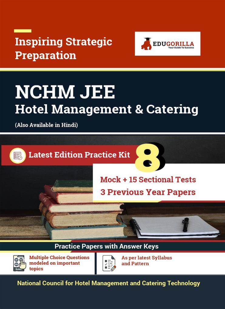 NCHM (Hotel Management & Catering) JEE Preparation Book [NCHMCT] | 2800+ Objective Questions | Practice Sets By EduGorilla Prep Experts